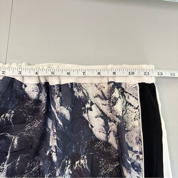 Topshop Galaxy Print Satin Joggers Pull On Pants Elastic Waist Blue Black Sz 26 - Picture 7 of 12